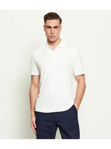 Emporio Armani Polo cu adaos de mătase