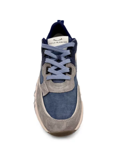 Sneakerși Voile Blanche cu imagine albastru