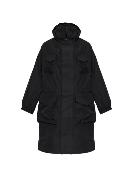 Palton Y-3 cu glugă negru