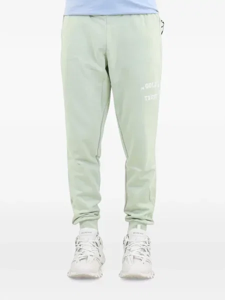 Pantaloni In Gold We Trust cu imagine alergare verde