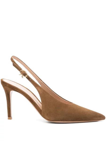 Pantofi cu toc Gianvito Rossi slingback maro