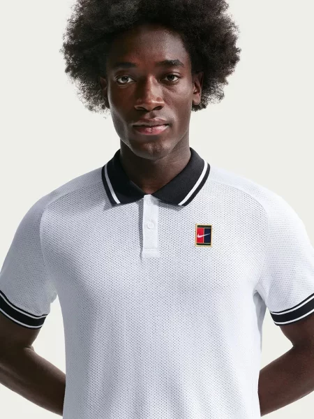Nike Sportswear sportos póló férfi pamuttal NikeCourt Heritage fehér