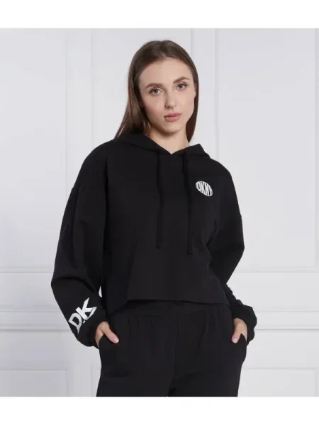 DKNY SLEEPWEAR Hanorac | Cropped Fit negru