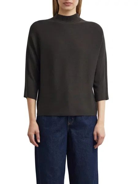 Bluza z mieszanki o kroju regular fit Comma brązowa