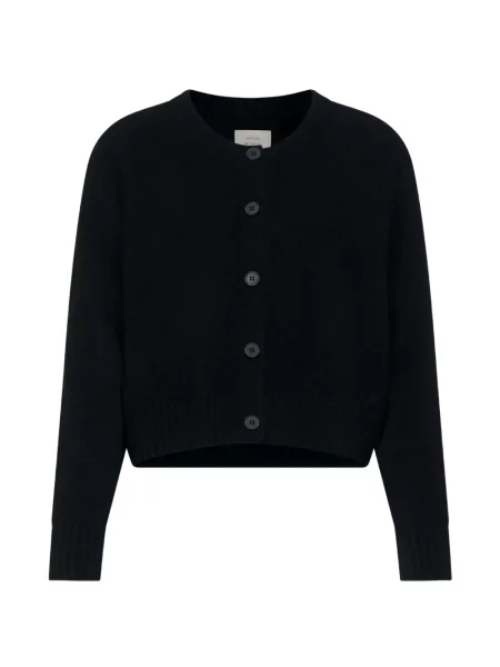 Cardigan Loulou De Saison cu decolteu rotund negru