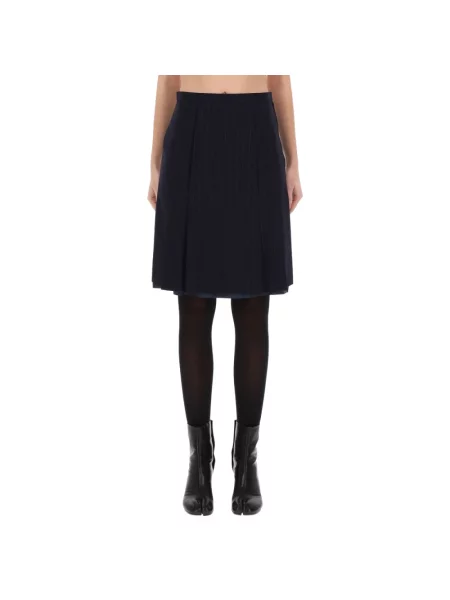 Spódnica midi Maison Margiela wełniana niebieska