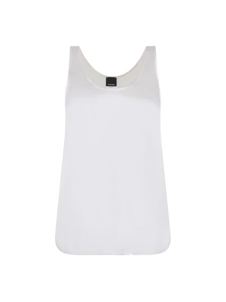 Jedwabny top Pinko biały