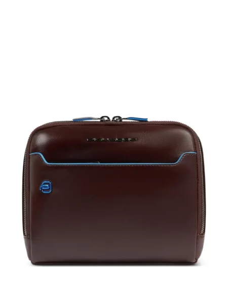 Bőr crossbody táska Piquadro barna