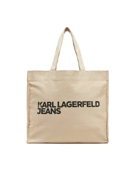 KARL LAGERFELD JEANS Pirkinių krepšys / juoda smėlio