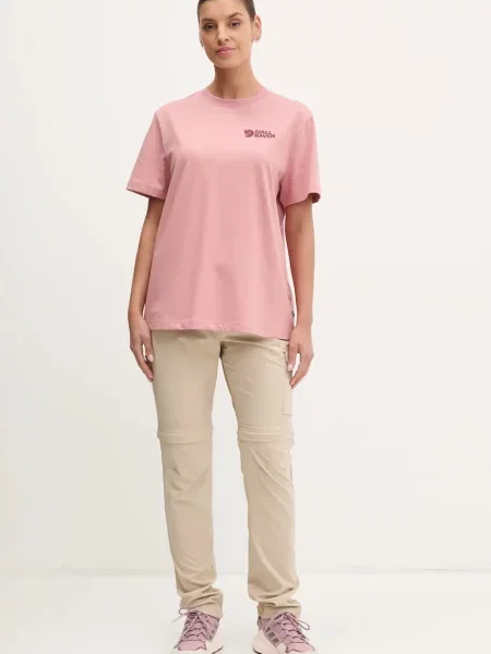 Футболка Fjallraven Heavy Classic рожевий