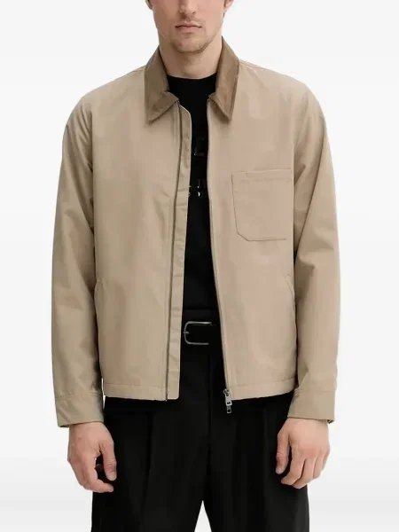 Geacă Samsøe Samsøe de catifea cord maro