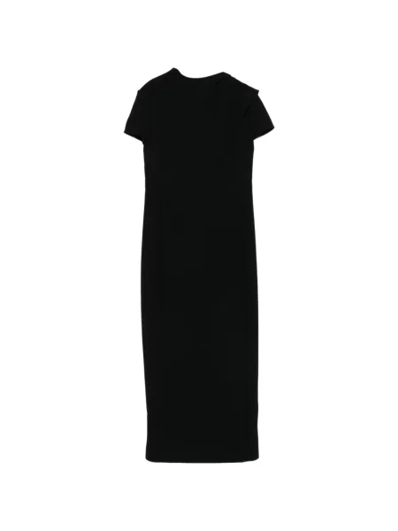 Sukienka midi Khaite z krótkim rękawem do kolan garniturowa czarna