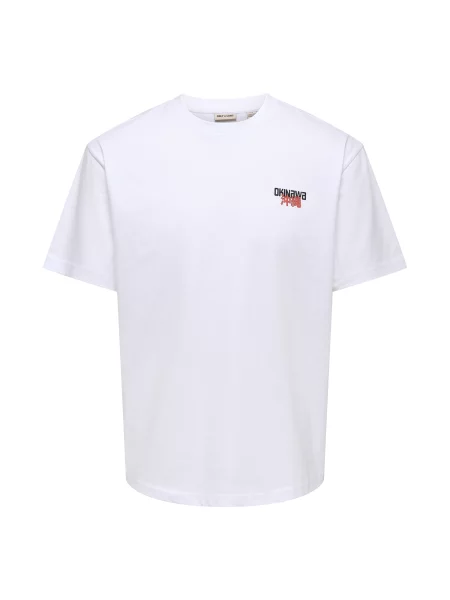 Only & Sons Tricou ONSFRED cyan / roz zmeură / negru alb