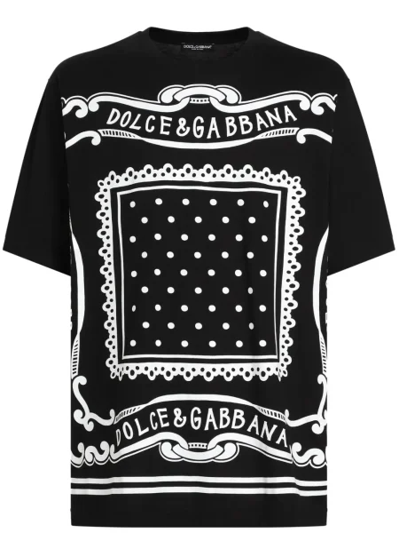 Tricou Dolce & Gabbana cu imagine negru