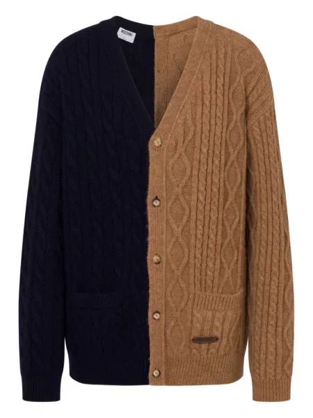 Dzianinowy kardigan Moschino czarny