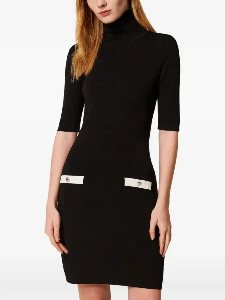 Rochie mini Twinset scurtă de costum negru