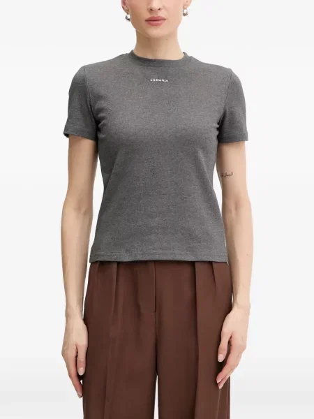 Scurt tricou La Mania cu imagine gri