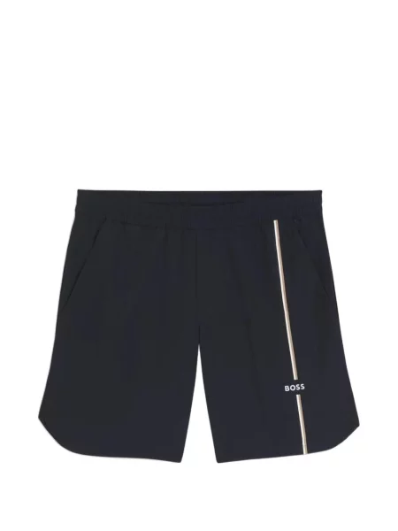 Pantaloni scurți Boss cu dungi cu imagine albastru