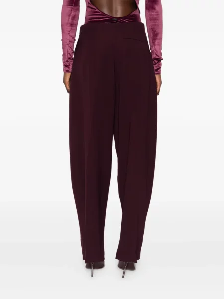 Pantaloni Mugler plisate roșu