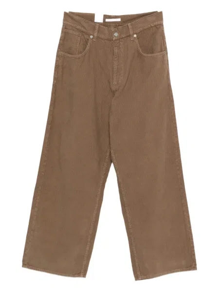 Blugi Sunflower de catifea cord maro