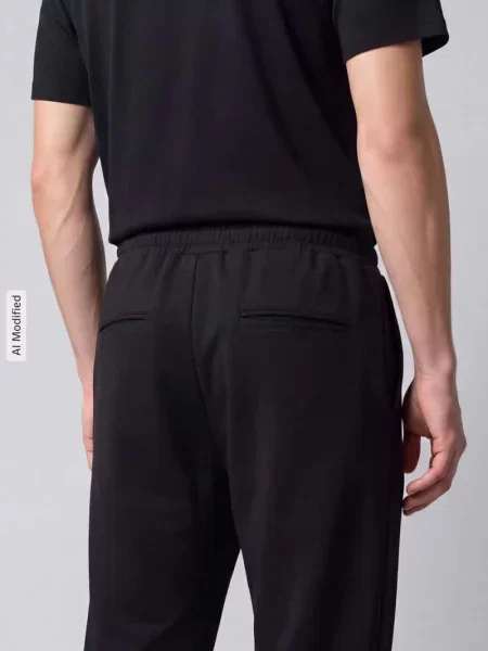 Spodnie dresowe o kroju loose fit z czystej bawełny model LINO' Don't Waste Culture czarne