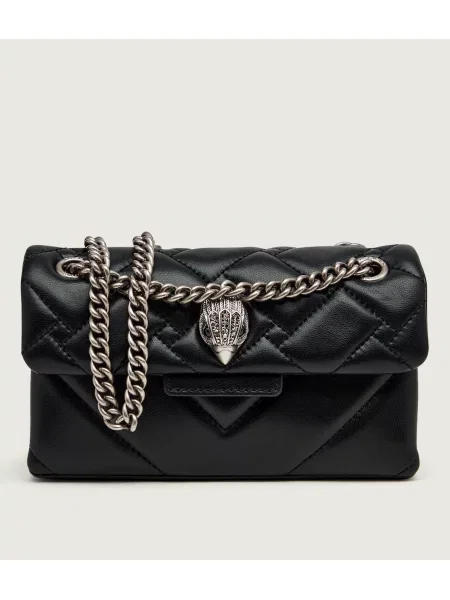 Kurt Geiger Bőr válltáska Kensington 17 fekete