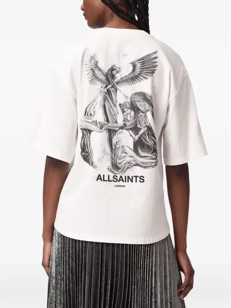 Tricou Allsaints cu imagine alb