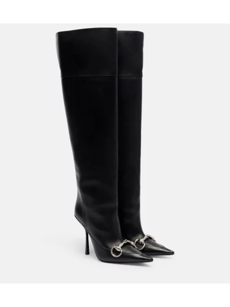 Cizme Gucci din piele negru