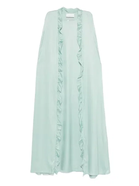 Rochie maxi Reem Al Dhaheri fără mâneci de costum verde