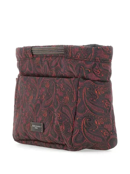 Clutch Gianni Chiarini με σχέδιο paisley καφέ