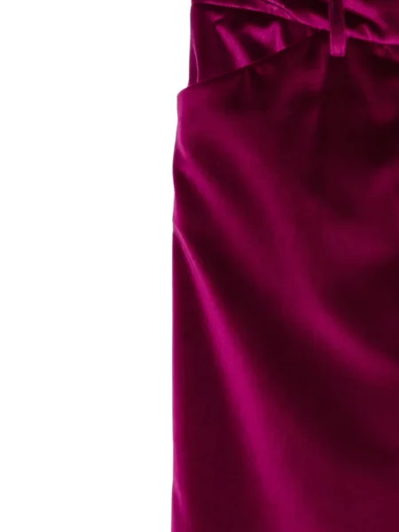 Pantaloni Barbara Bui de catifea evazate roz