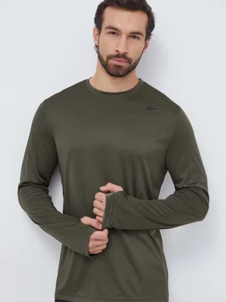 Тениска с дълъг ръкав Reebok зелено