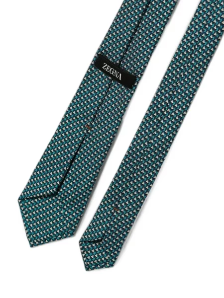 Cravată Zegna de mătase cu imagine verde