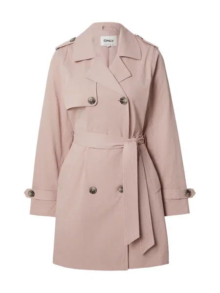 ONLY Palton de primăvară-toamnă ONLDisa pudră roz