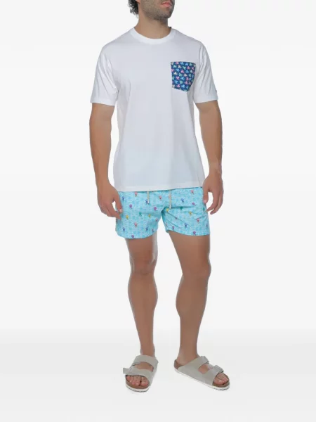 Slip de baie Mc2 Saint Barth cu imagine cu cordon albastru