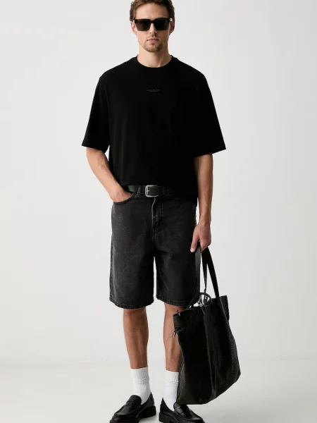 Armani Exchange tricou basic pentru femei din negru