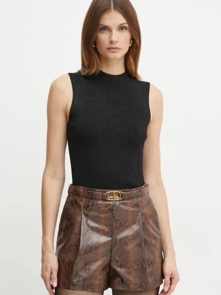 Елек с вълна BOSS от лека материя черно