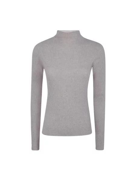 Sweter z golfem Twinset wełniany do golfa szary