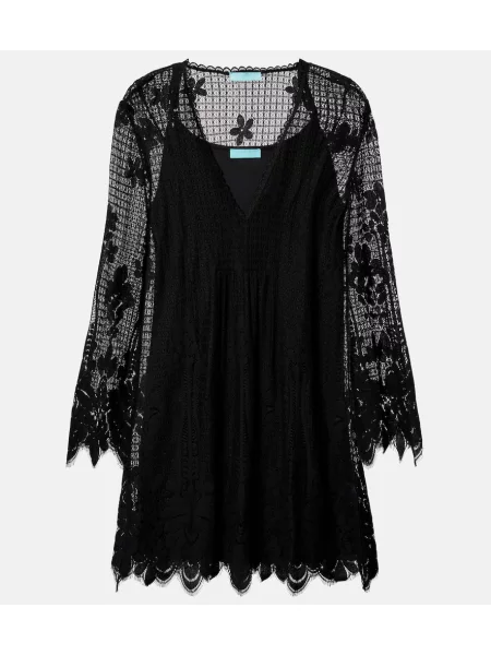 Rochie Melissa Odabash din dantelă negru