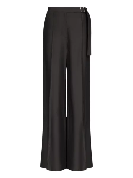 Pantaloni Loulou De Saison cu cataramă plisate negru