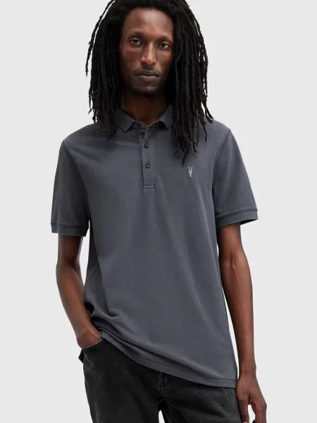 AllSaints πόλο ανδρικό μπλε