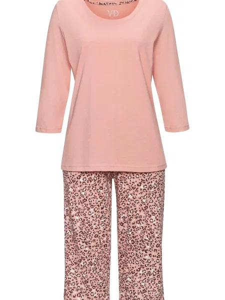 VIVANCE Pijama roz / negru alb