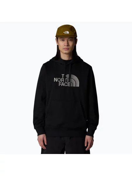 Sweter The North Face z kapturem z nadrukiem czarny