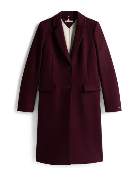 TOMMY HILFIGER Prehoden plašč bordo rdeča