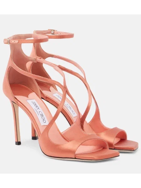 Sandale Jimmy Choo din satin roz