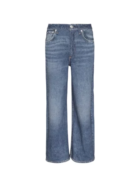 Blugi Rag & Bone din material terry albastru