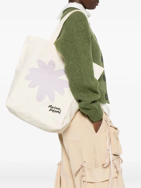 Geantă Maison Kitsune cu model floral
