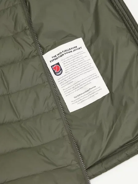 Пуховик Fjallraven зеленый