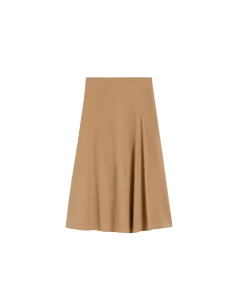 Spódnica Weekend Max Mara skórzana brązowa