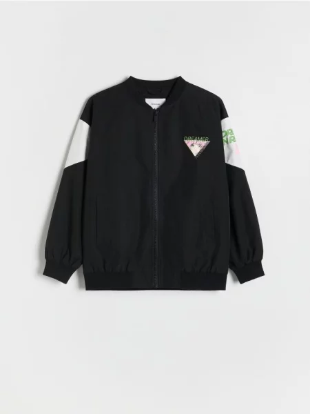 Reserved Lekka kurtka bomber czarny